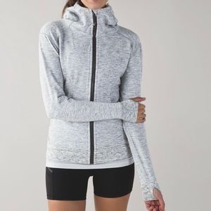 Lululemon Scuba Hoodie II Heathered Space Dyed Gris Size 8